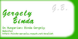gergely binda business card